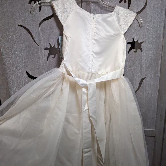 new girl special occasion dress flower girl country first communion ivory sz 12 - Picture 7 of 8